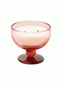 Ароматна соева свещ Падивакс Аура в стъкло-бокал - роза и червено - шафран и роза